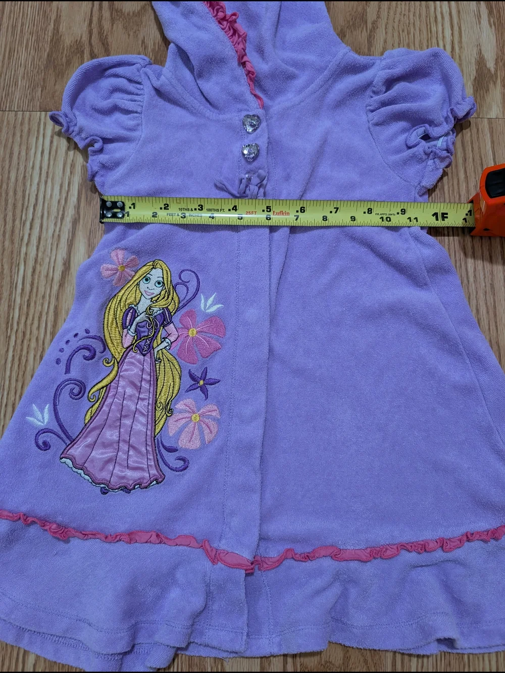 Disney Rapunzel Hooded Towel Swim Cover-up 5/6